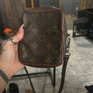 Brown Louis Vuitton cross body bag